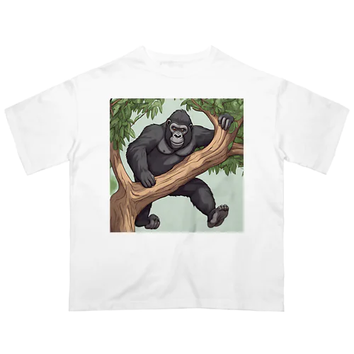 木を登っているゴリラ Oversized T-Shirt