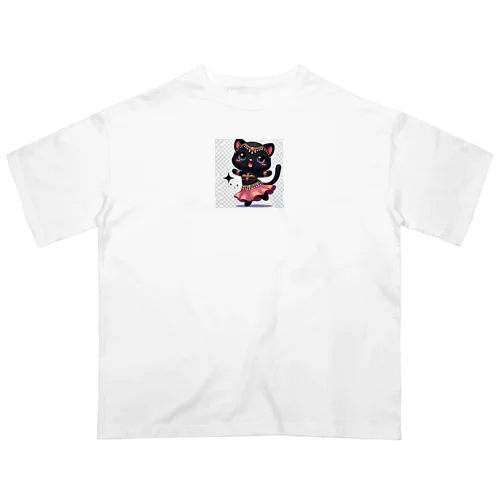 黒猫ベリーダンス Oversized T-Shirt