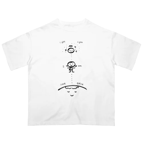 position of 100（モノクロ） オーバーサイズTシャツ