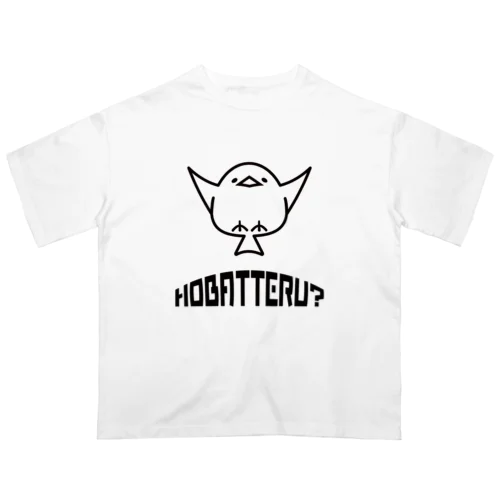 HOBATTERU?(黒) Oversized T-Shirt