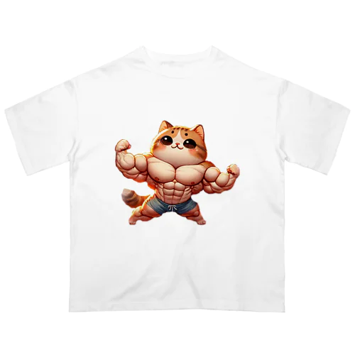 スーパームキムキキャット Oversized T-Shirt