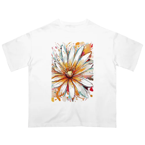 花の開花 オーバーサイズTシャツ