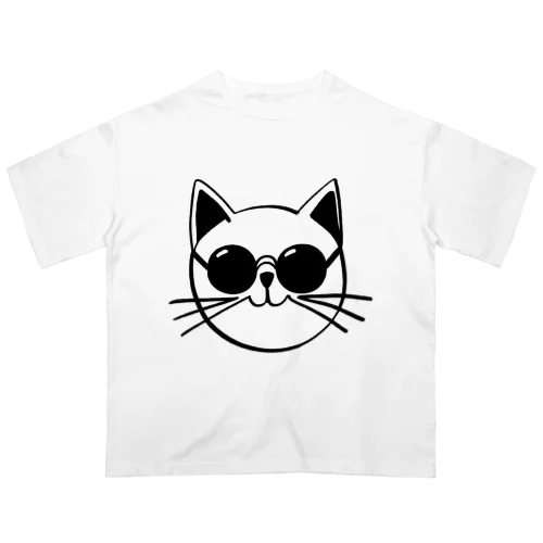 サングラスをかけた猫 Oversized T-Shirt