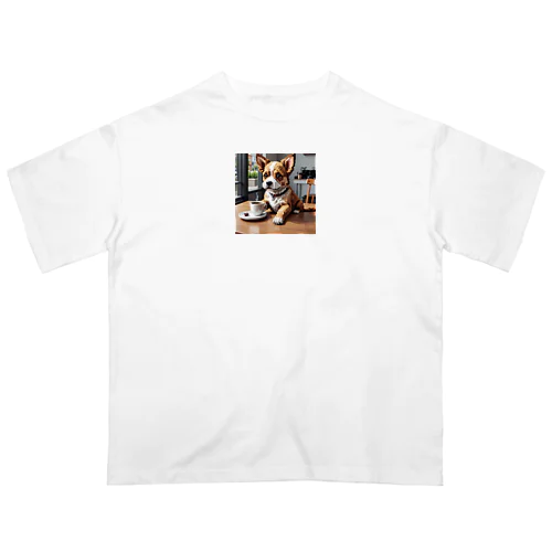 coffee dog Oversized T-Shirt