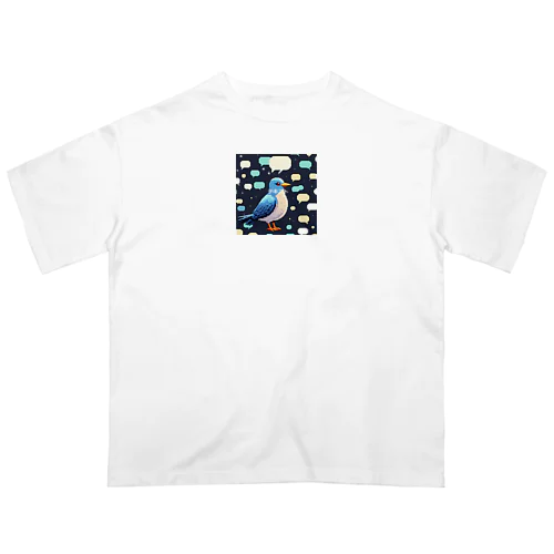 無口な喋る青い鳥 Oversized T-Shirt