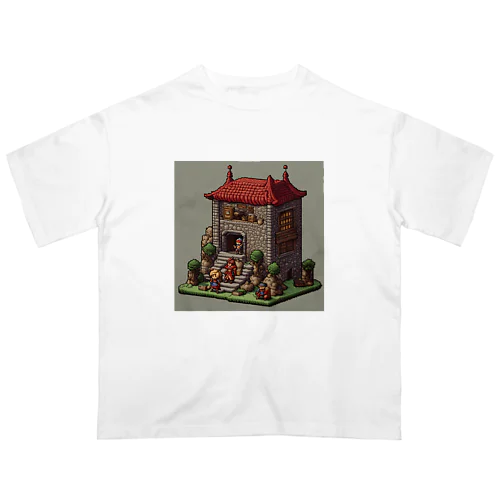 レトロゲードット絵ファミコン オーバーサイズTシャツ