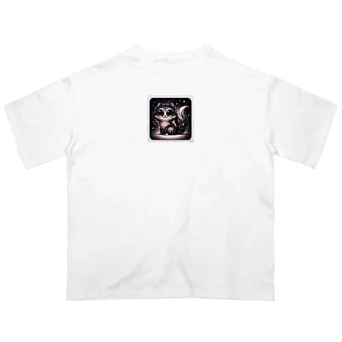 不気味で可愛い猫001 Oversized T-Shirt