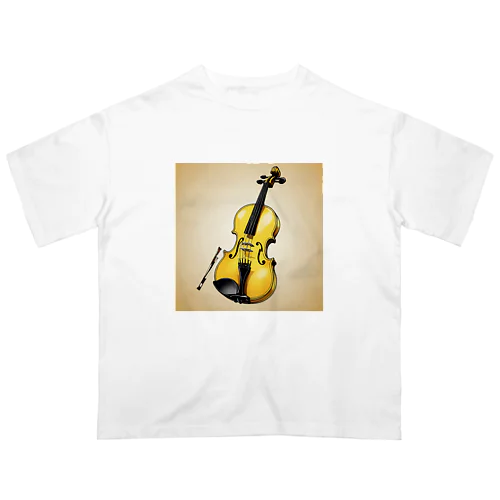 黄色いバイオリン オーバーサイズTシャツ