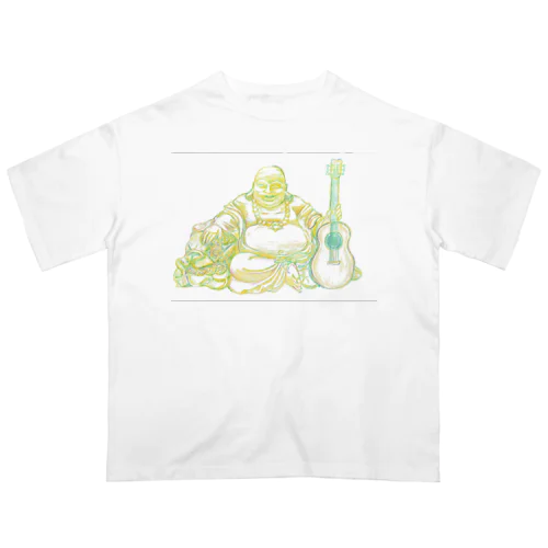 ギター弥勒菩薩(ミーロック君) Oversized T-Shirt