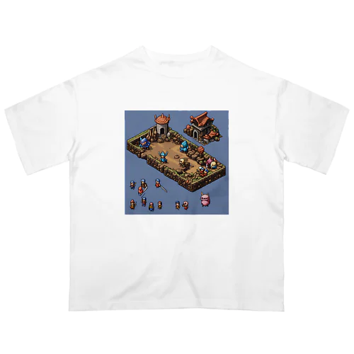 レトロゲードット絵ファミコン3 オーバーサイズTシャツ