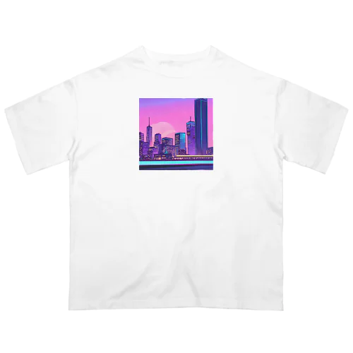 ネオンカラーで輝く都市3 Oversized T-Shirt
