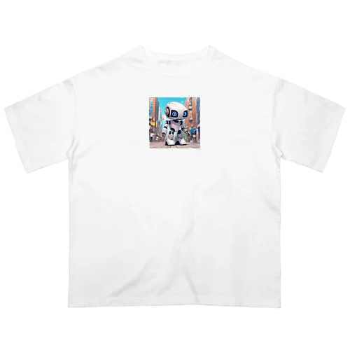 可愛いロボットのイラストグッズ Oversized T-Shirt