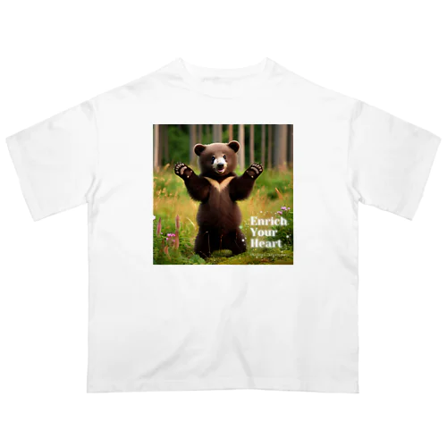 MOON BEAR ENRICH YOUR HEART オーバーサイズTシャツ