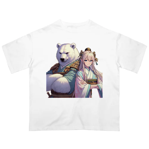 勇敢なクマの戦士と化身　A オーバーサイズTシャツ