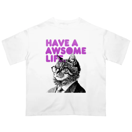 猫先輩 Oversized T-Shirt