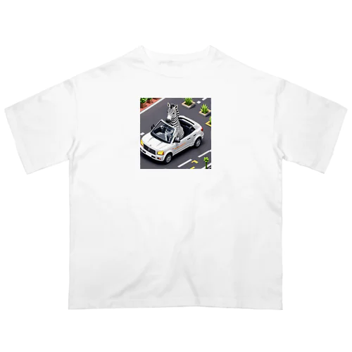 シマウマが運転⁉ オーバーサイズTシャツ