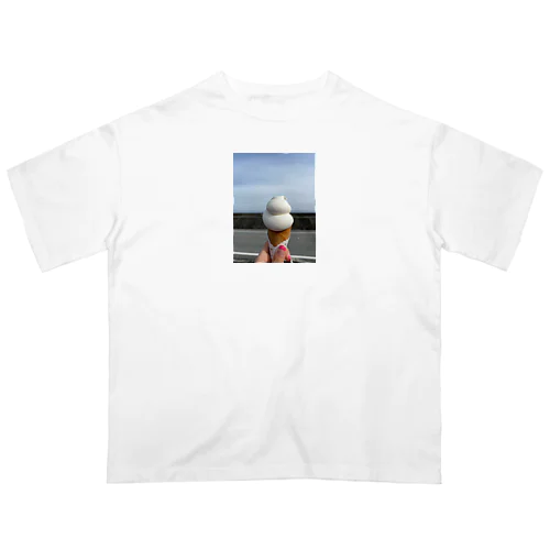 もうすぐ夏だよアイスくん オーバーサイズTシャツ