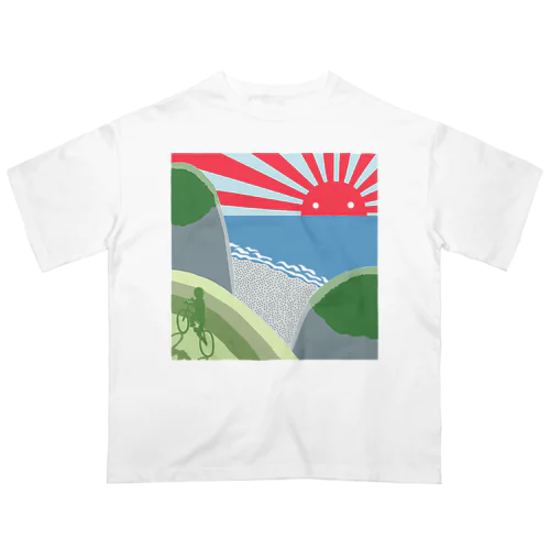 浜辺の朝日 Oversized T-Shirt