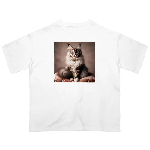 猫とパール Oversized T-Shirt