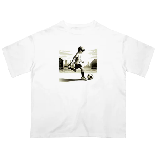 サッカー少年 オーバーサイズTシャツ