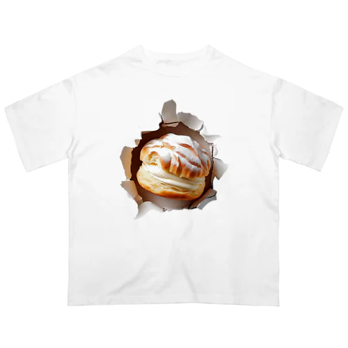 飛び出すシュークリーム オーバーサイズTシャツ