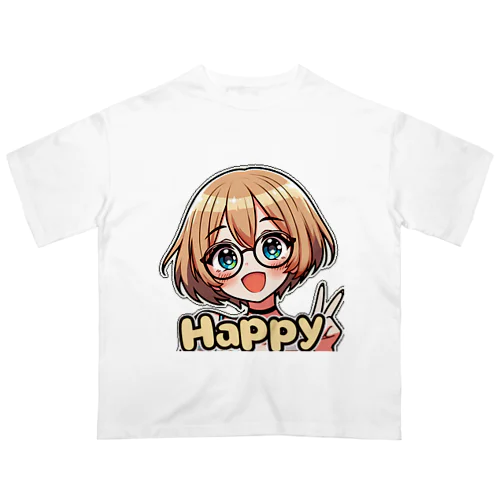 金髪ショートカット眼鏡美少女ちゃん Oversized T-Shirt