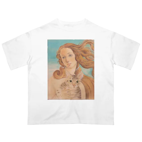 猫フェチの誕生（メラノ美術館） オーバーサイズTシャツ