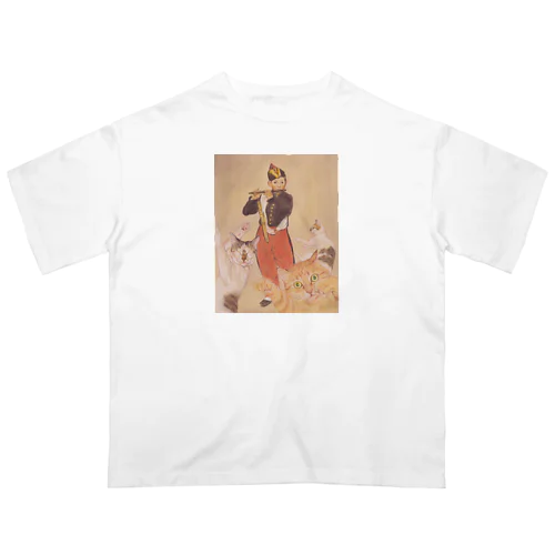 猫使いの少年（メラノ美術館） オーバーサイズTシャツ