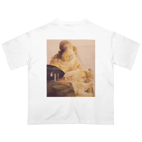 ノミをとる女（メラノ美術館） オーバーサイズTシャツ