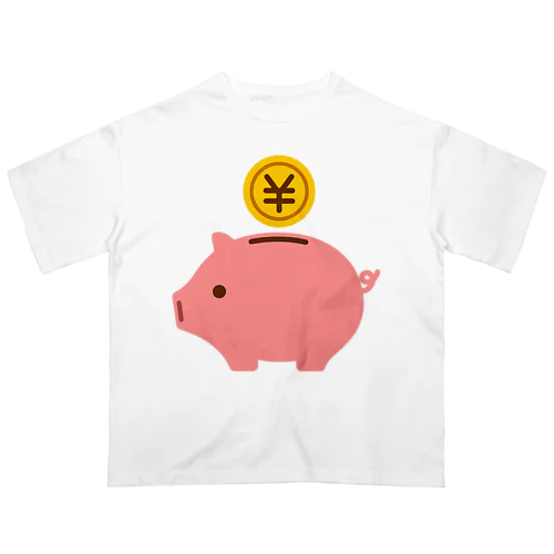 豚の貯金箱（お金） Oversized T-Shirt