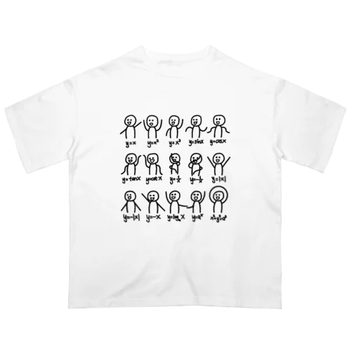 代数ダンスおかしい関数グラフ図科学数学方程式 Oversized T-Shirt