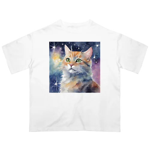 宇宙猫 オーバーサイズTシャツ