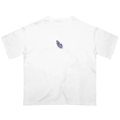 Glassio glass feather オーバーサイズTシャツ