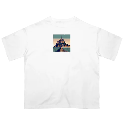 モン・サン・ミシェル（pixel art） オーバーサイズTシャツ