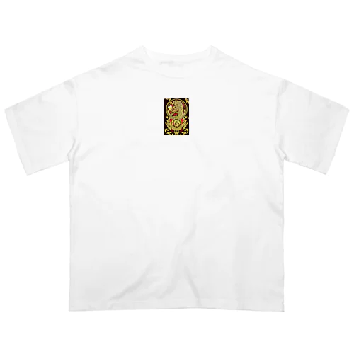 金運上昇金のリンゴと龍 Oversized T-Shirt