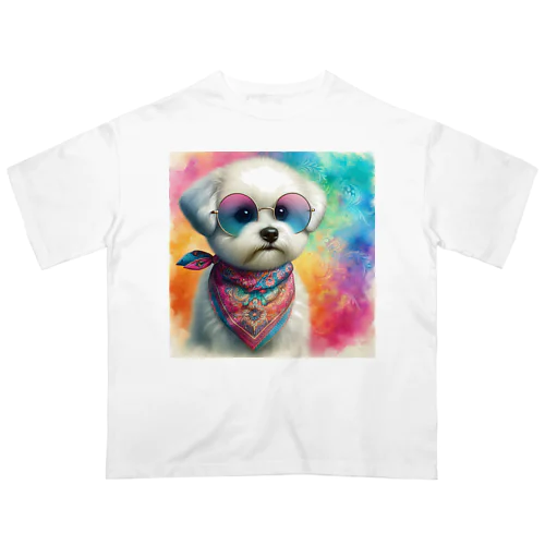バンダナ犬 Oversized T-Shirt