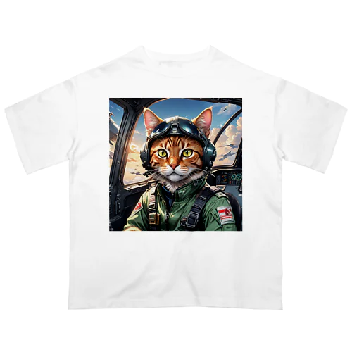 パイロット猫 オーバーサイズTシャツ