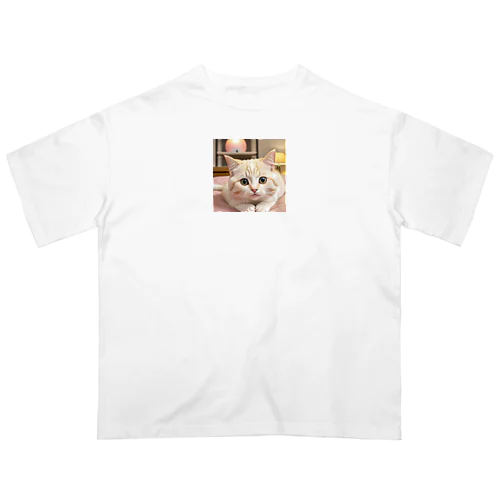 かわいい猫のグッズ オーバーサイズTシャツ