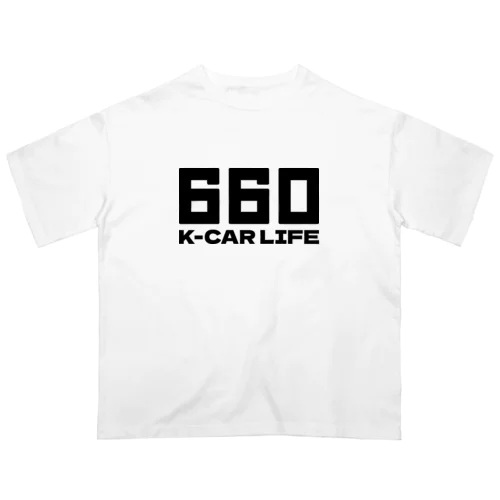 660軽カーライフ 軽自動車 ブラック オーバーサイズTシャツ