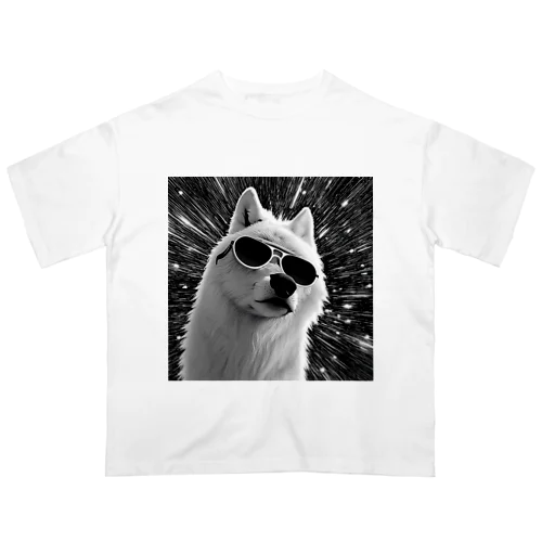 Cool White Wolf Shades オーバーサイズTシャツ