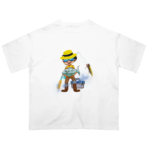 釣りボーイ４ Oversized T-Shirt