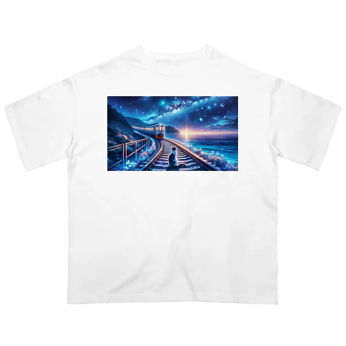 銀河鉄道の猫 Oversized T-Shirt