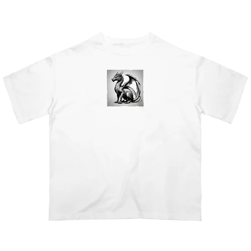 ドラゴン　鉛筆画23 Oversized T-Shirt