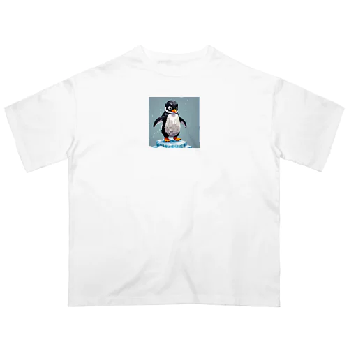 ちょっと切なそうなペンギン オーバーサイズTシャツ