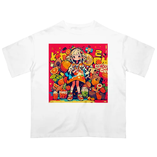 フルーツガール（みかんちゃん） オーバーサイズTシャツ