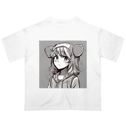 パーカーの女の子 Oversized T-Shirt