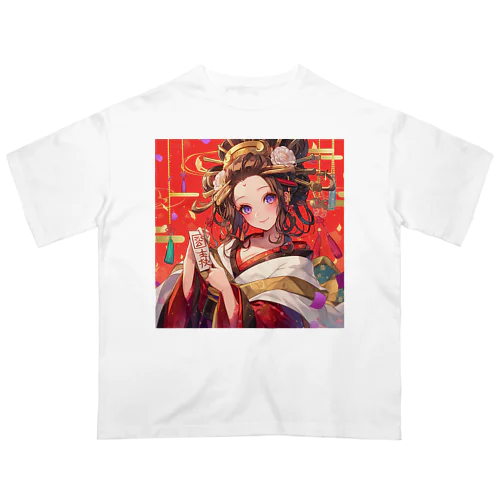 祝福の節句に舞う、紅梅の姫 Oversized T-Shirt