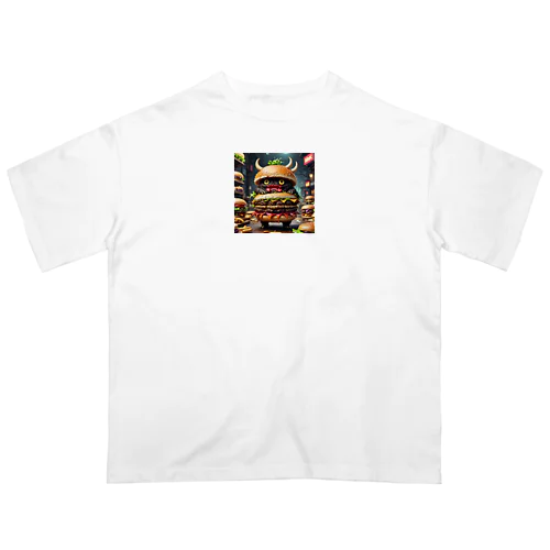 トリプル肉厚ビーフバーガー妖怪　バグドガルド Oversized T-Shirt