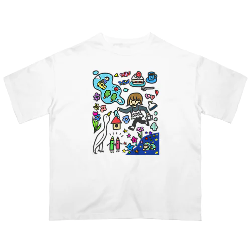 カラフル世界 オーバーサイズTシャツ