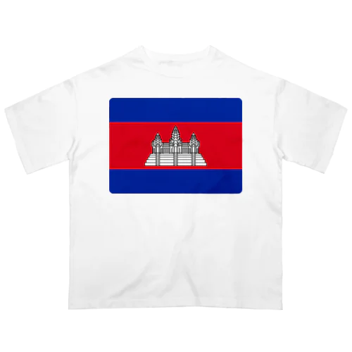 カンボジアの国旗 Oversized T-Shirt